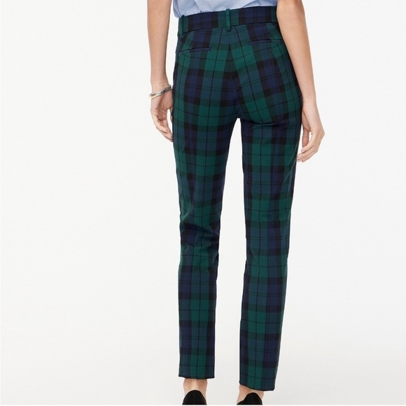 J. Crew Tartan Trousers in Navy and Emerald - Picture 2 of 10